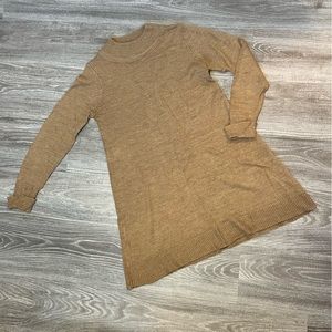 Tan Tunic Sweater Dress